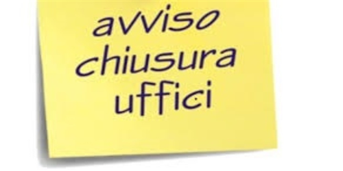 Avviso chiusura ufficio anagrafe