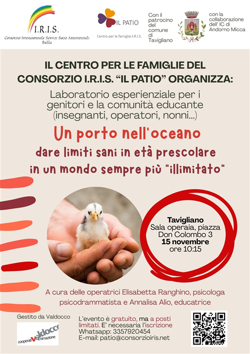 Eventi divulgativi gratuiti a genitori, famiglie, insegnanti, operatori e nonni a cura di Iris
