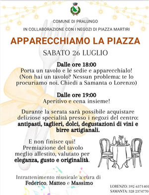 Apparecchiamo la Piazza