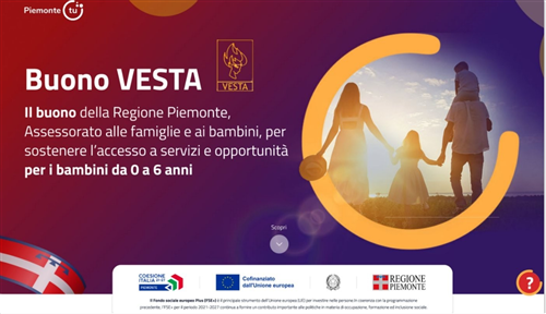 Buono Vesta: voucher della Regione Piemonte per le famiglie con bambini da 0 a 6 anni
